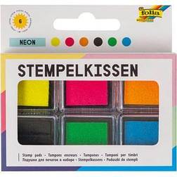 folia Stempelkissen Set Neon, 6-farbig sortiert