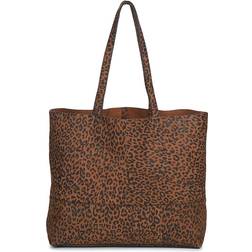 Pieces PCALEX FOILED SUEDE SHOPPER FC damen Shopper Braun