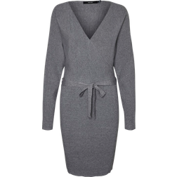 Vero Moda Hollyrem Dress - Grey/Medium Grey Melange