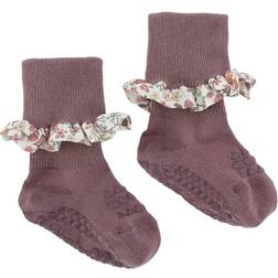 Go Baby Go Liberty Ruffle Socks - Misty Plum