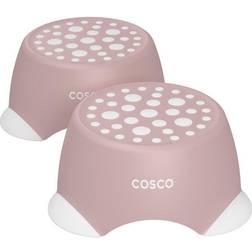 Cosco Kids 1-Step Tall Pink Step Stool (2-Pack)