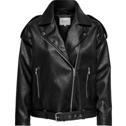 Only Vera Faux Biker Jacket - Black