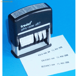 Trodat Wortbandstempel mit Datum Printy 4817 selbstfärbend