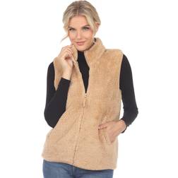 White Mark Womens Vest, Brown Brown