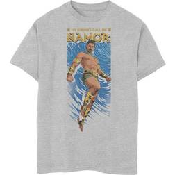 Fifth Sun Boys 8-20 Marvel Wakanda Forever Namor Entrance Graphic Tee, Boy's, Large, Grey