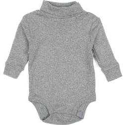 Leveret Solid"Turtleneck Bodysuit" (24 Months, Dark Grey)