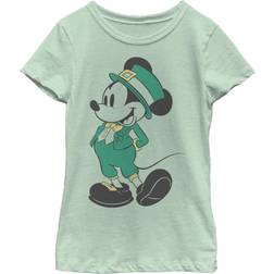 Disney Girl's Mickey & Friends Mickey Mouse Leprechaun Child T-Shirt Mint