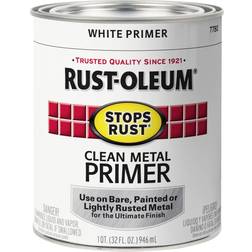 Rust-Oleum 7780502 Stops Protective Enamel Paint, Clean Primer White