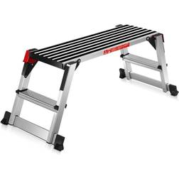 Costway Goplus 330lbs Aluminum Step Stool Folding Bench Work Platform Non-slip Dryw