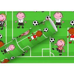 Braun&company Geschenkpapier Kollektion Fußball 2m x 70 cm Rolle Geburtstag