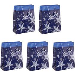 Sigel 5 Geschenktaschen Shining Star Motiv 26,0 x 33,0 cm