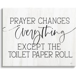 Stupell Industries The Home Collection Prayer Changes Everything Funny Lux + Me Unframed Wall Decor