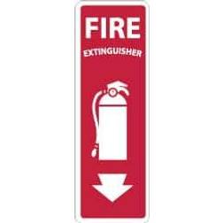 NMC Fire Extinguisher, Fire Sign 4"
