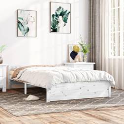 vidaXL Bed Frame White Sängram