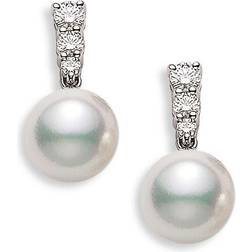 Mikimoto Morning Dew Akoya Earrings - White Gold/Diamonds/Pearls