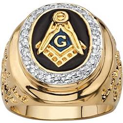 PalmBeach Masonic Nugget Ring - Gold/Transparent