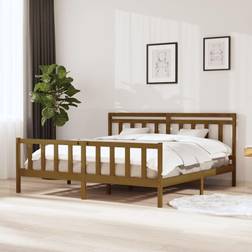 vidaXL Bed Frame Honey Brown Sängram