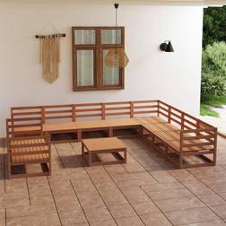 vidaXL Solid Pinewood Garden Loungesett