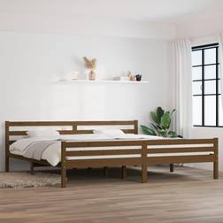 vidaXL Bed Frame Honey Brown Sängram