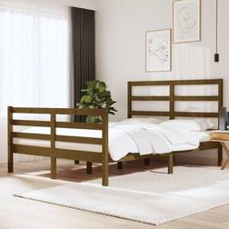 vidaXL Bed Frame Honey Brown Sängram