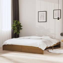 vidaXL Bed Frame Honey Brown Sängram