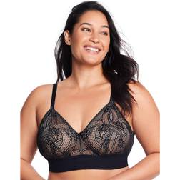 Glamorise Full Coverage Bra-7012, Black Black