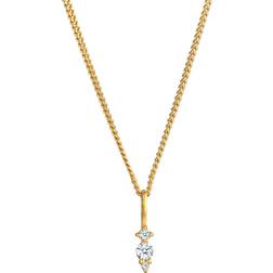 Halskette Diamant (0.05 Ct. Brilliant Klassik 585 Gelbgold Elli DIAMONDS Gold