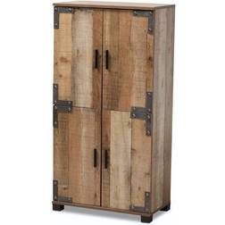 Baxton Studio Cyrille Brown Storage Cabinet 46.5x24.8"