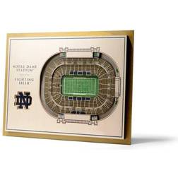 YouTheFan Notre Fighting Irish 5-Layer StadiumViews 3D Framed Art