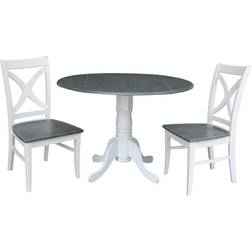 International Concepts 42" Lillith Dual Drop Dining Set