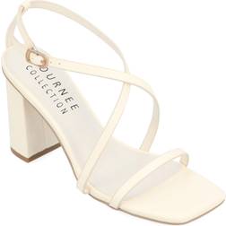 Journee Collection Womens Lenorra Heeled Sandals, Medium, Beige Beige