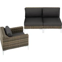 tectake Gartenlounge, Modulares Rattanset