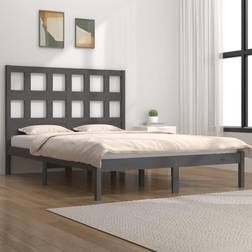 vidaXL grey, 140 Solid Pine Bed Frame Honey Sängram