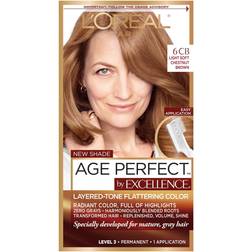 L'Oréal Paris ExcellenceAge Perfect Layered Tone Flattering Color, 6CB Light Soft Reddish