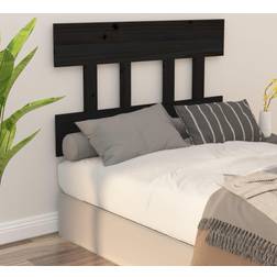 vidaXL black, 103.5 Solid Pine Bed Sänggavel