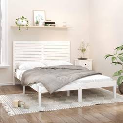 vidaXL white, 120 Solid Bed Frame Sängram