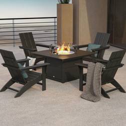 Polywood Modern Adirondack Outdoor Lounge Set