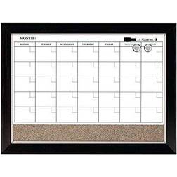 Quartet Combination Magnetic Whiteboard Calendar & Corkboard, Combo Dry