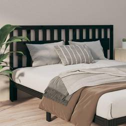 vidaXL black, 125.5 Pine Bed Sänggavel