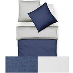 Fleuresse »Lech W 4158«, Flanell, 2 Bettbezug Blau, Silber