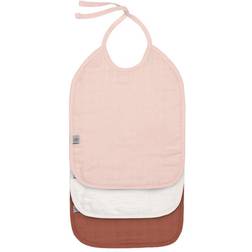 Lässig Lätzchen TERRY MEDIUM BIB 3-teilig in powder pink/milky/rust