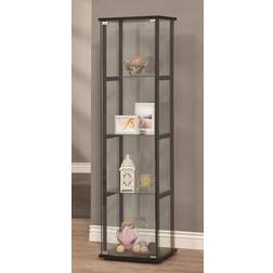 Coaster 4-Shelf Glass Cabinet 16.8x63.7"