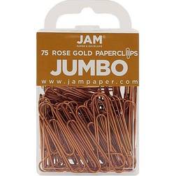 Jam Paper Colored Jumbo Clips Rose Gold