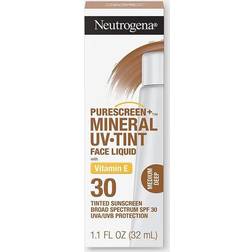 Neutrogena Purescreen+ Tinted Mineral Sunscreen, Medium Deep, 1.1
