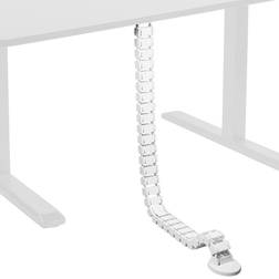 Vivo White Vertebrae Cable Management Kit Desk Quad Entry Wire Organizer