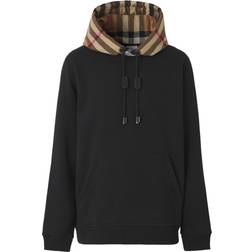 Burberry Check Cotton Blend Hoodie