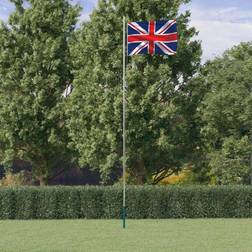 vidaXL Storbritannien flag og flagstang 6,23
