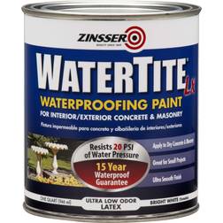 Zinsser Bright Smooth Water-Based Acrylic Copolymer Waterproofing 1 qt Wood Paint White