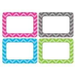 Teacher Created Resources Assorted Colored Chevron Name Tags 3.5 x 2.5 36 Per Pack 6 Packs