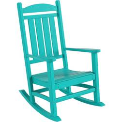 Laguna Traditional Poly Eco-Friendly Weather-Resistant Rocking Chair Turquoise 1